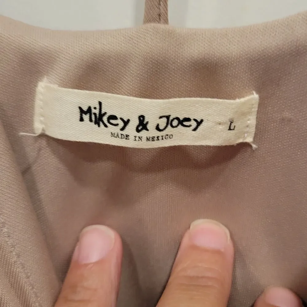Mikey and joey tan tight fitted dress
